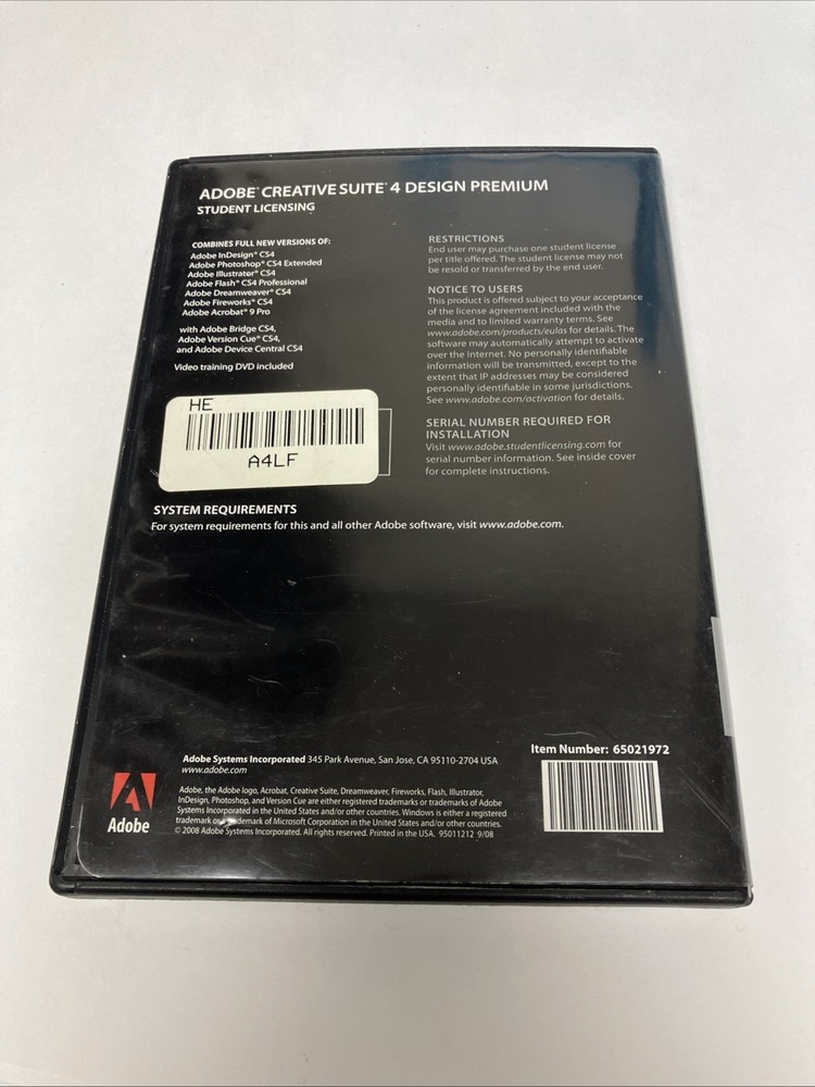 READ AD!!!!!!! Adobe Creative Suite 4 Design Premium Full Version for Windows...