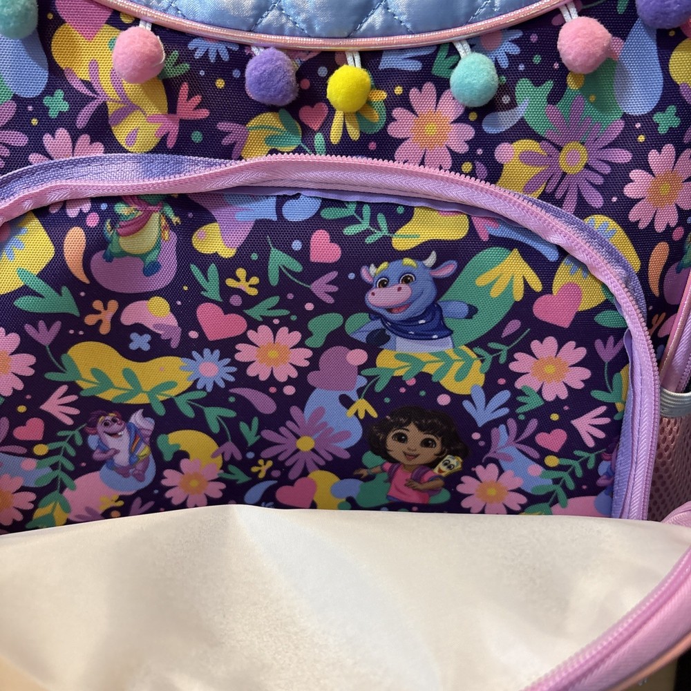 Dora Kids' 16" Backpack Purple Boots Map Explorer