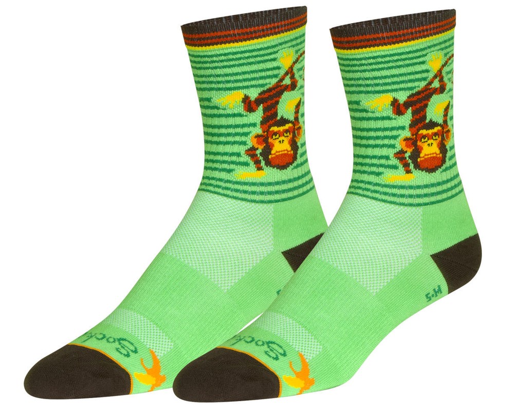 Sockguy 6" Socks (Jungle Jam) (Monkey)