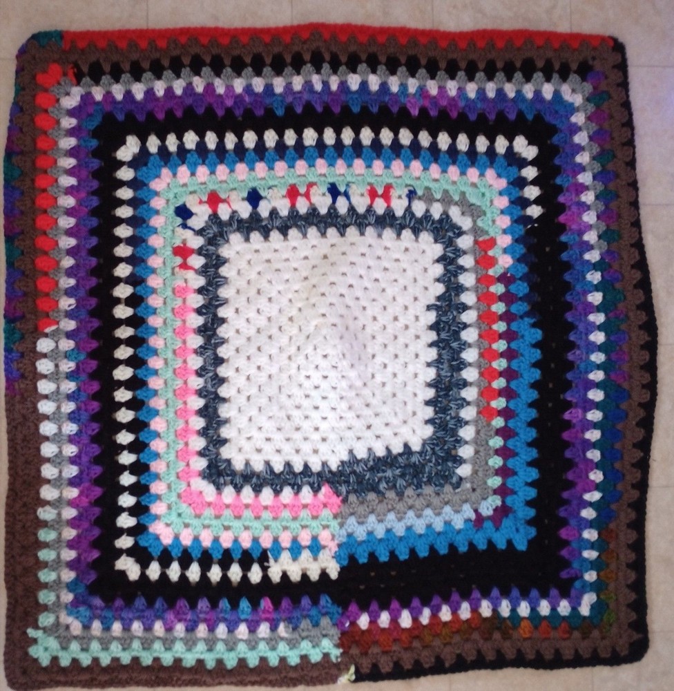 Handmade Crochet Small Blanket 31x31