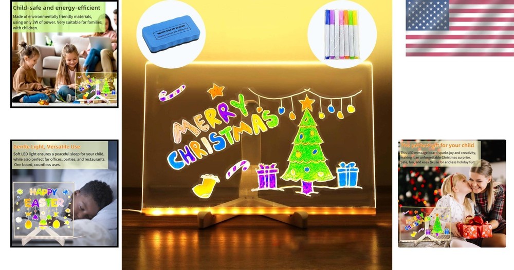 Creative LED Acrylic Note Board - Rewritable Message Board, Perfect Gift Idea