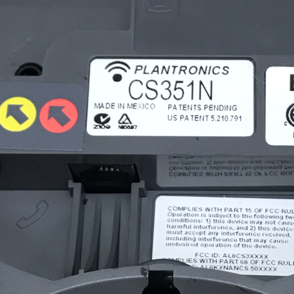 Plantronics Replacement Base Unit for CS351N and Power Supply