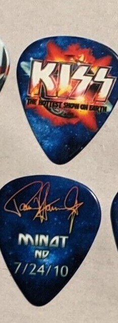 KISS 7-24-2010 MINOT ND Hottest Show On Earth Guitar Pick PAUL STANLEY