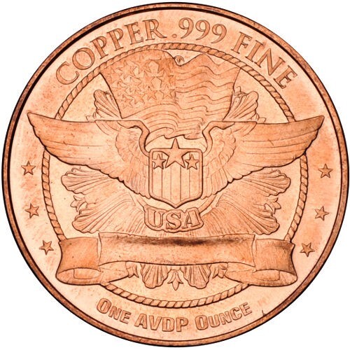 1 oz Copper Round - Trade Dollar
