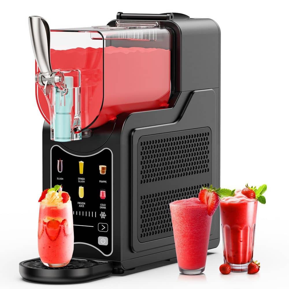 Denjol 76 oz. Grey Snow Cone Machine Frozen Drink Maker with 5 Preset Programs