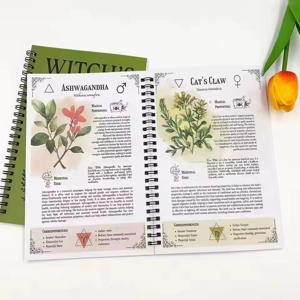 Witch's Herbal Codex - Magical Herb Guide Book Occult Pagan Witchcraft Reference