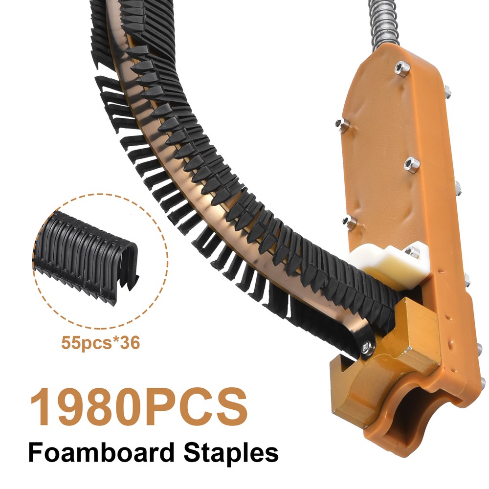 PEX Pipe Stapler with 1980 Pcs Foamboard，Pex Foam Stapler Kit with 1-...