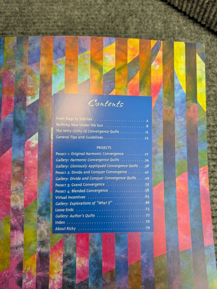 Ricky Tims' Convergence Quilts Book Softcover Patchwork Patterns Strip Quilting