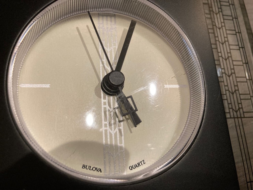 Frank Lloyd Wright Glasner House Clock by Bulova - Used