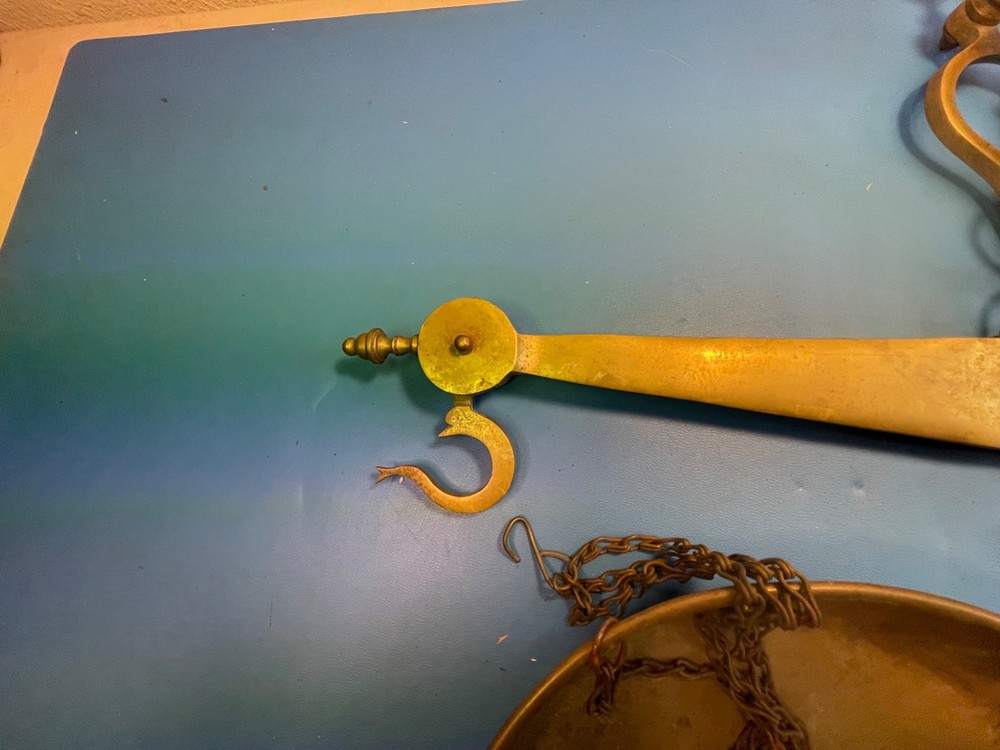 Antique solid brass large Balance Scale 19th century