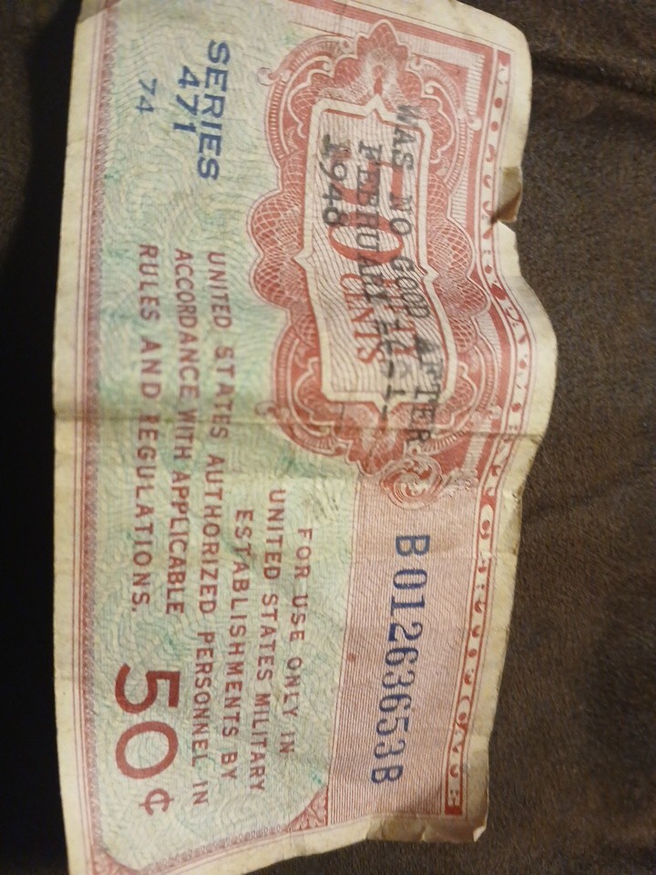 Military Payment  Certificate  Series 471  50.cent