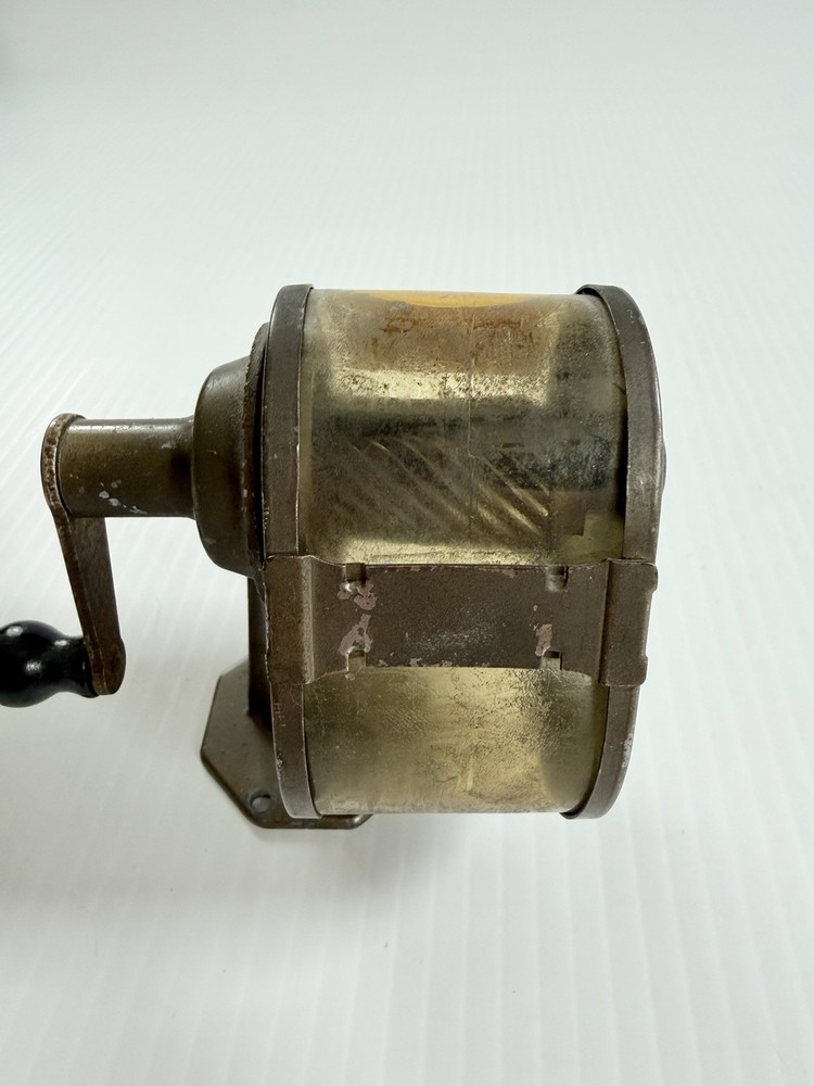 Vintage APSCO Midget Pencil Sharpener Hand Crank, Table Mount