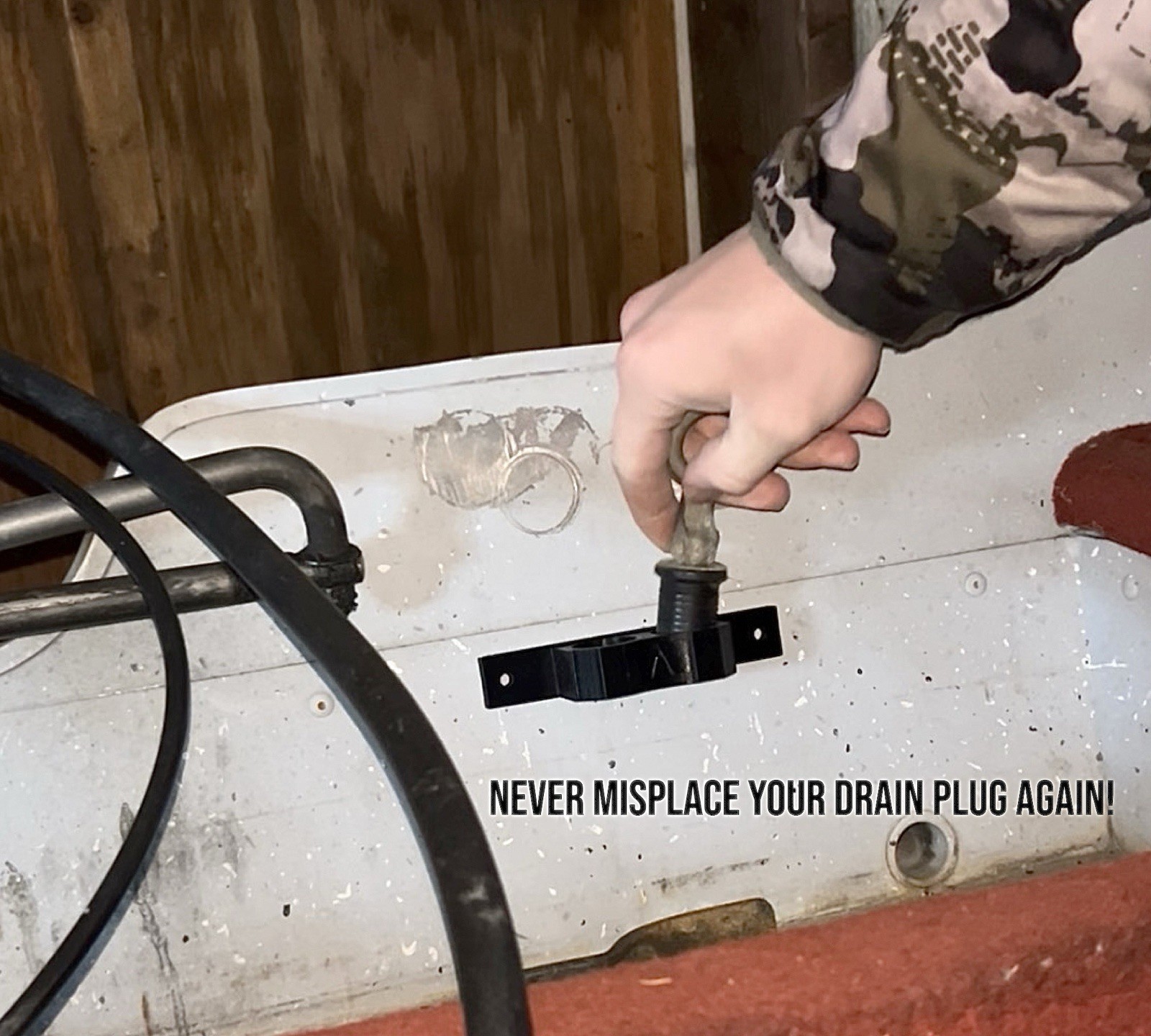 Double Drain Plug Holder For 1" Plugs- Fishing Boat Accessory &Organizer Storage