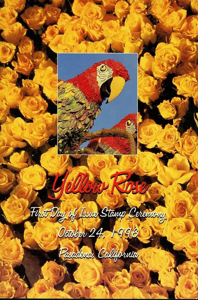 YELLOW ROSE PASAdena  1996 FIRST DAY CEREMONY FOLDER #3049