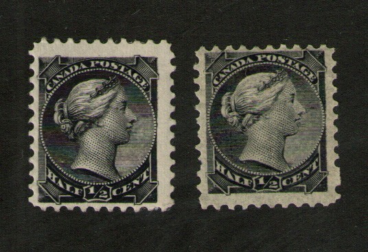 Canada #34  Half Cent  Black & Grey Black  Mint Hinged