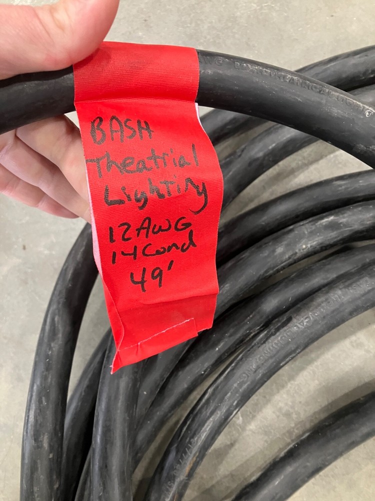 49' Socapex - Bash Theatrical Lighting cable, 12AWG, 14C - Raw cable