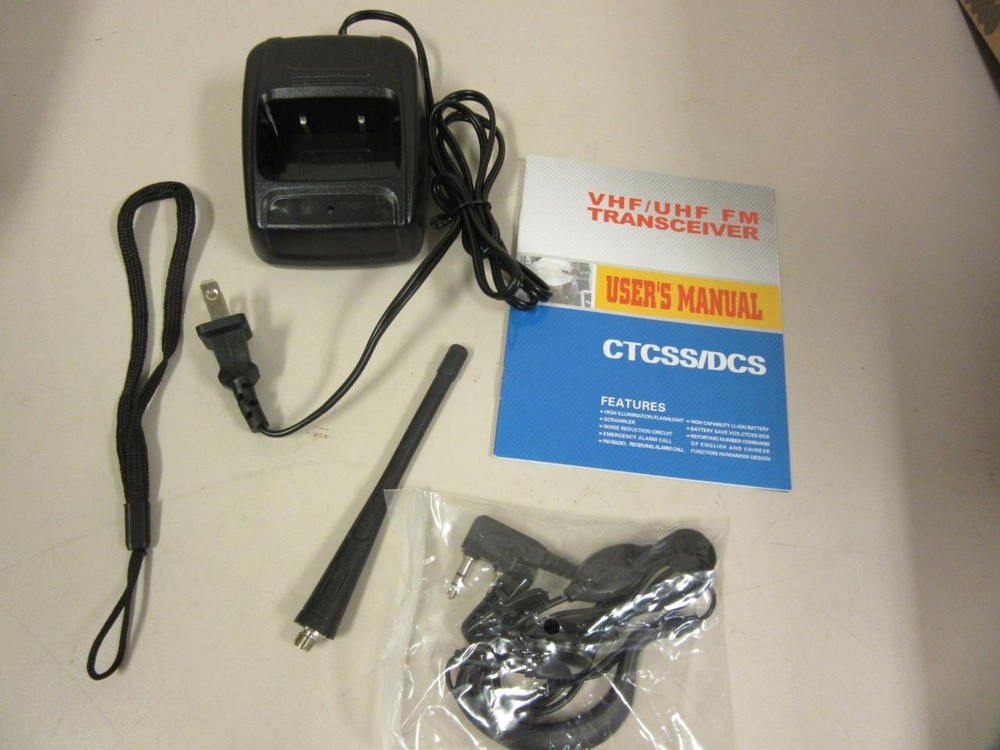 Replacement Accessories CTCSS/DCS VHF/UHF Transceiver Charger Headset Antenna