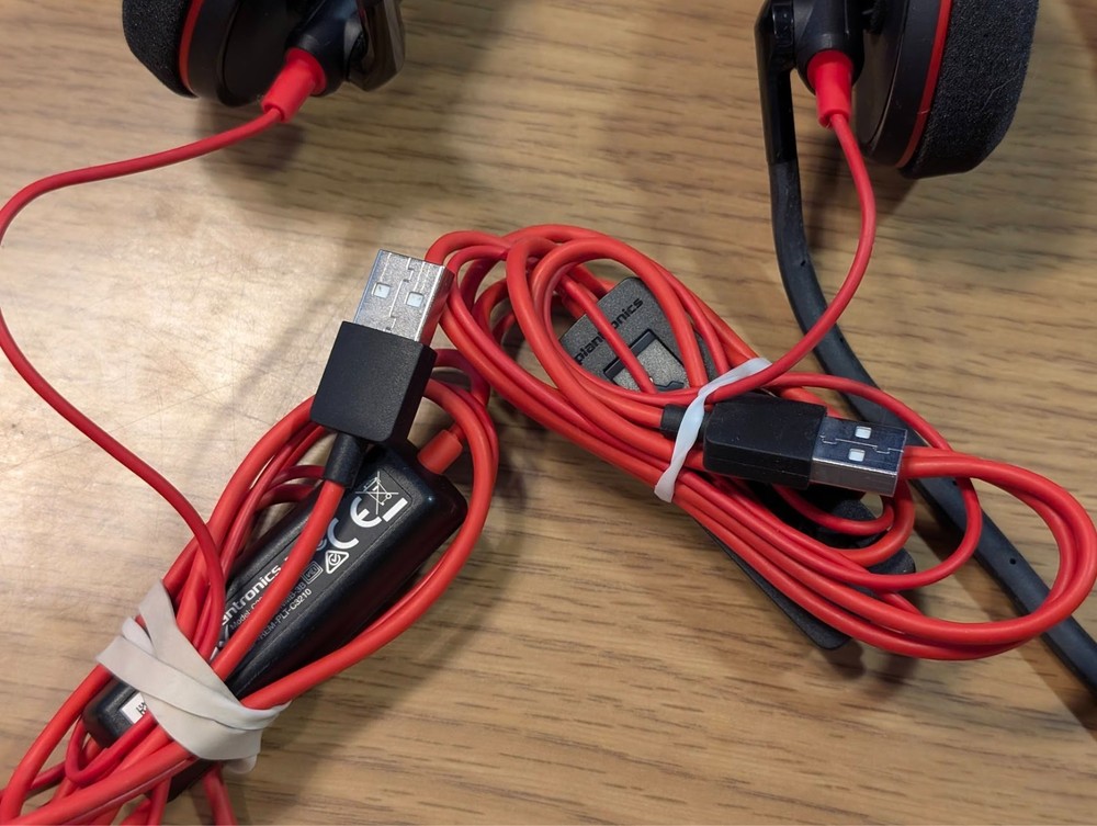 4 PACK! Plantronics Blackwire C3210 Wired Single Ear Headset USB-A Microphone