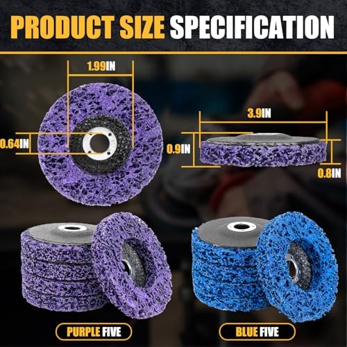 10Pcs Strip Discs Stripping Wheels, Paint Stripper Wheels Rust 4" x 5/8"