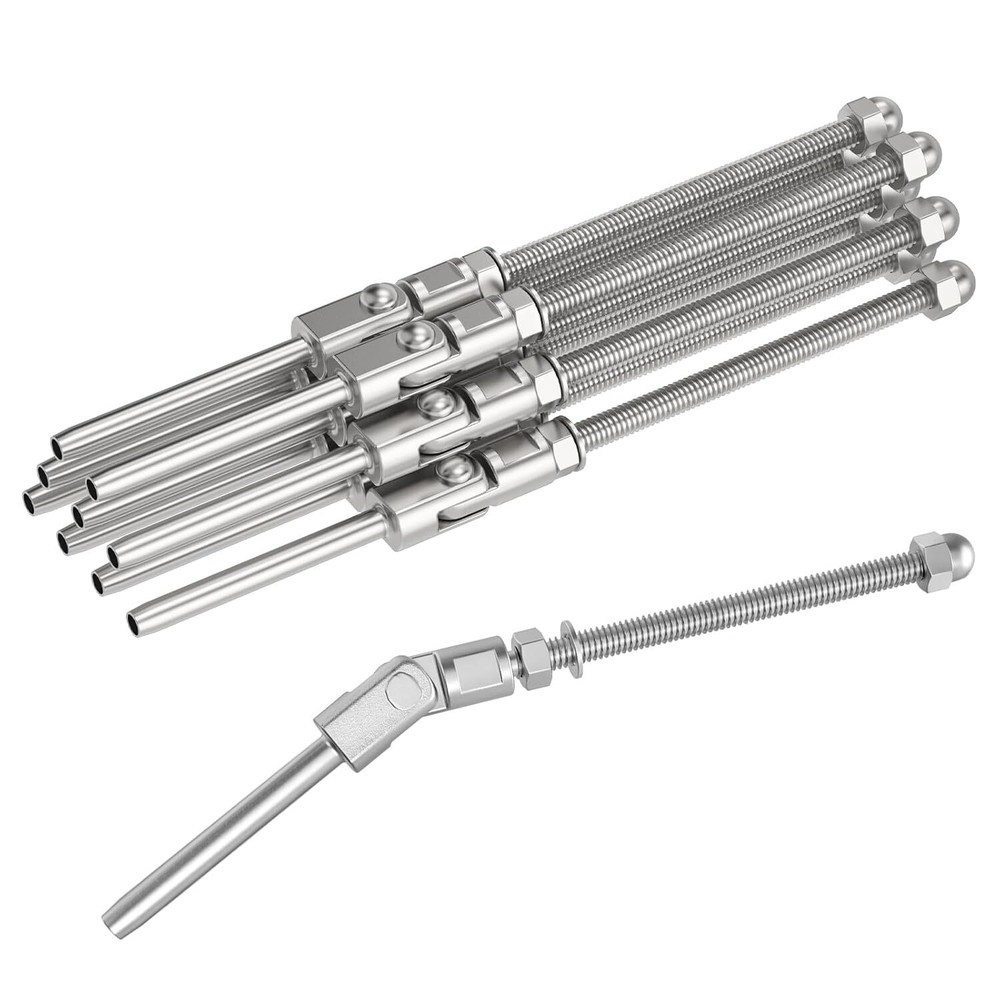 6" Long Angled Swage Threaded Stud 1/8" 180 Degree Adjustable Angle  NEW 10 Pack