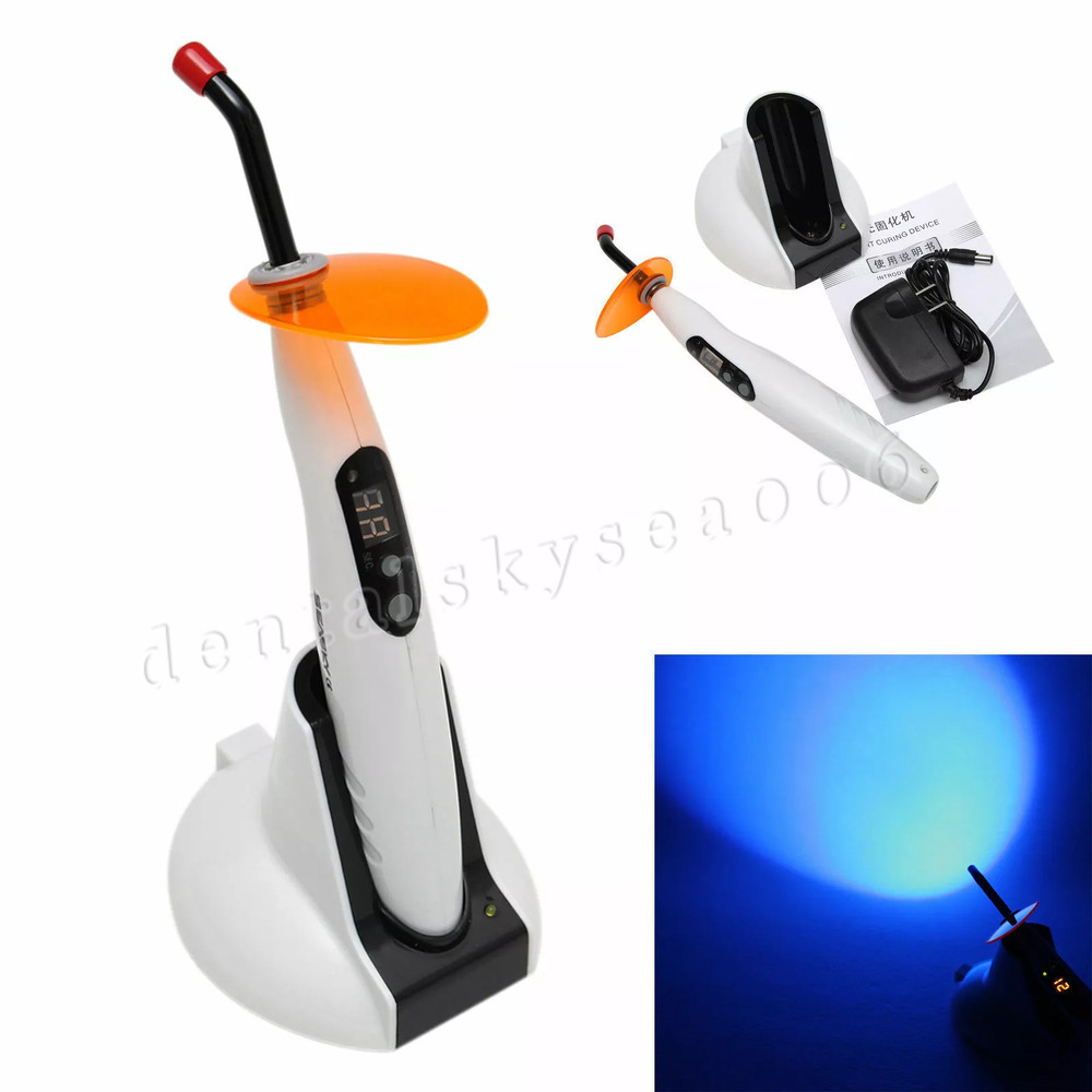 Dental Wireless LED.B Curing Light Lamp Cordless Adjustable Working Time USA