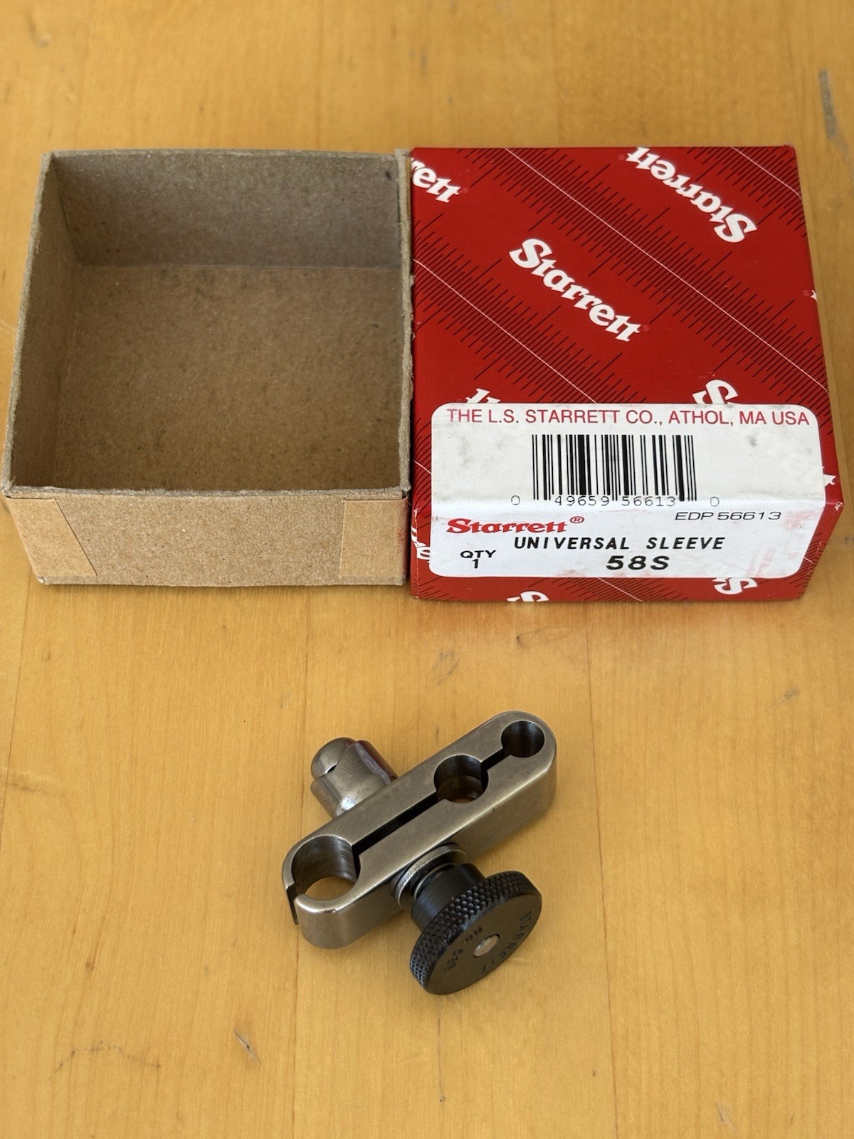 Starrett No. 58S Universal Sleeve Snug w/Box Made In USA **New Open Box**