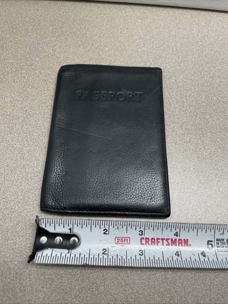 Johnston & Murphy Black Smooth Leather Executive Passport Holder