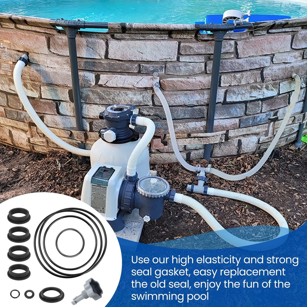 Pool Sand Filter Pump Seal Gasket Replacement for Intex Black