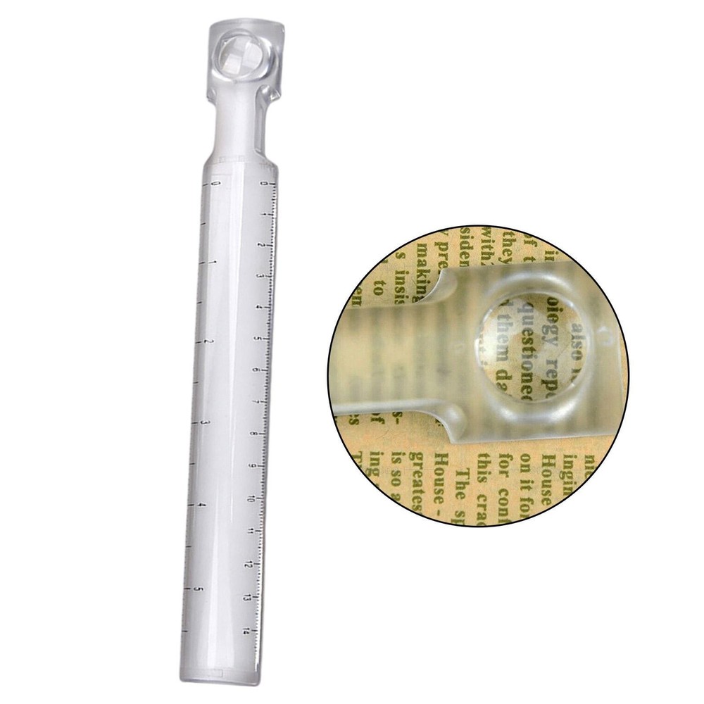 Portable Bar Magnifying Ruler for Reading Papers Document Labels