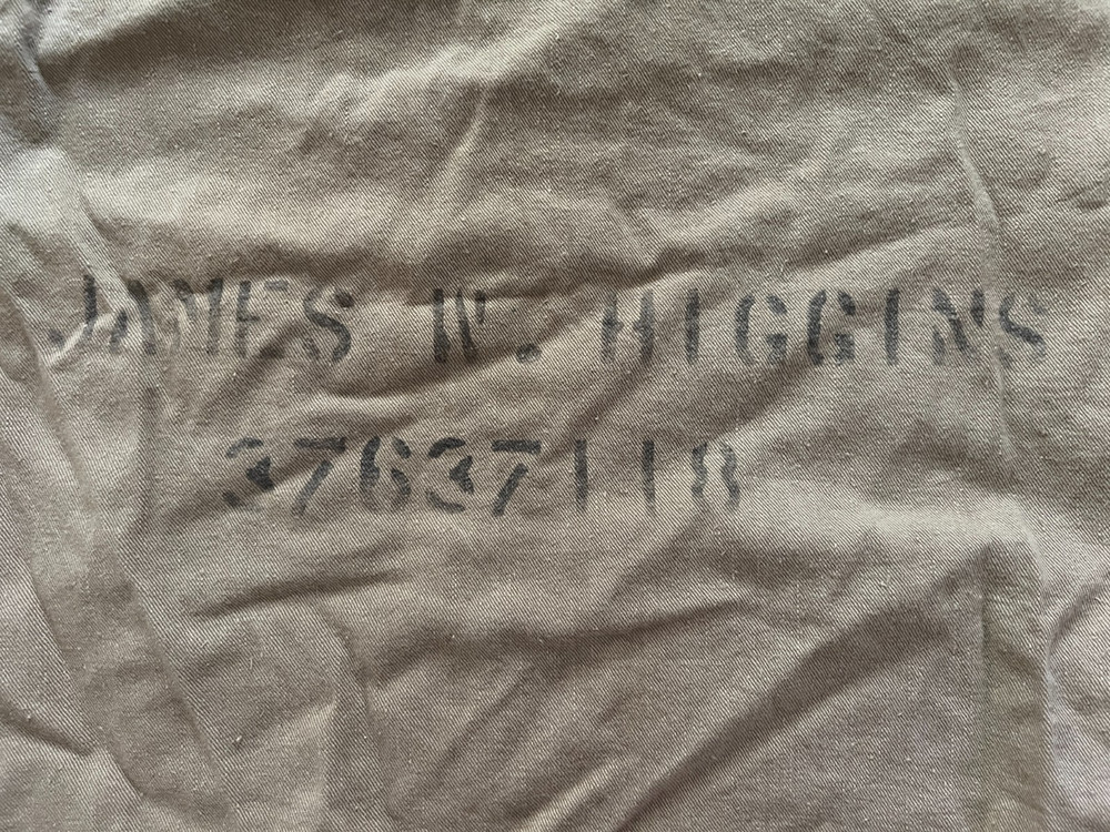 Authentic WWII US Army Infantry Barracks Laundry Carry Bag NAMED