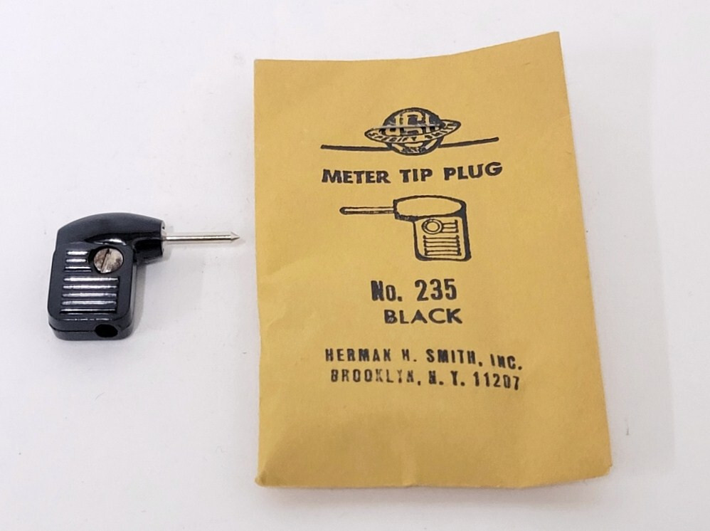 2X Smith 235 Pin Tip Plug  - 1 Pair Black - right angle