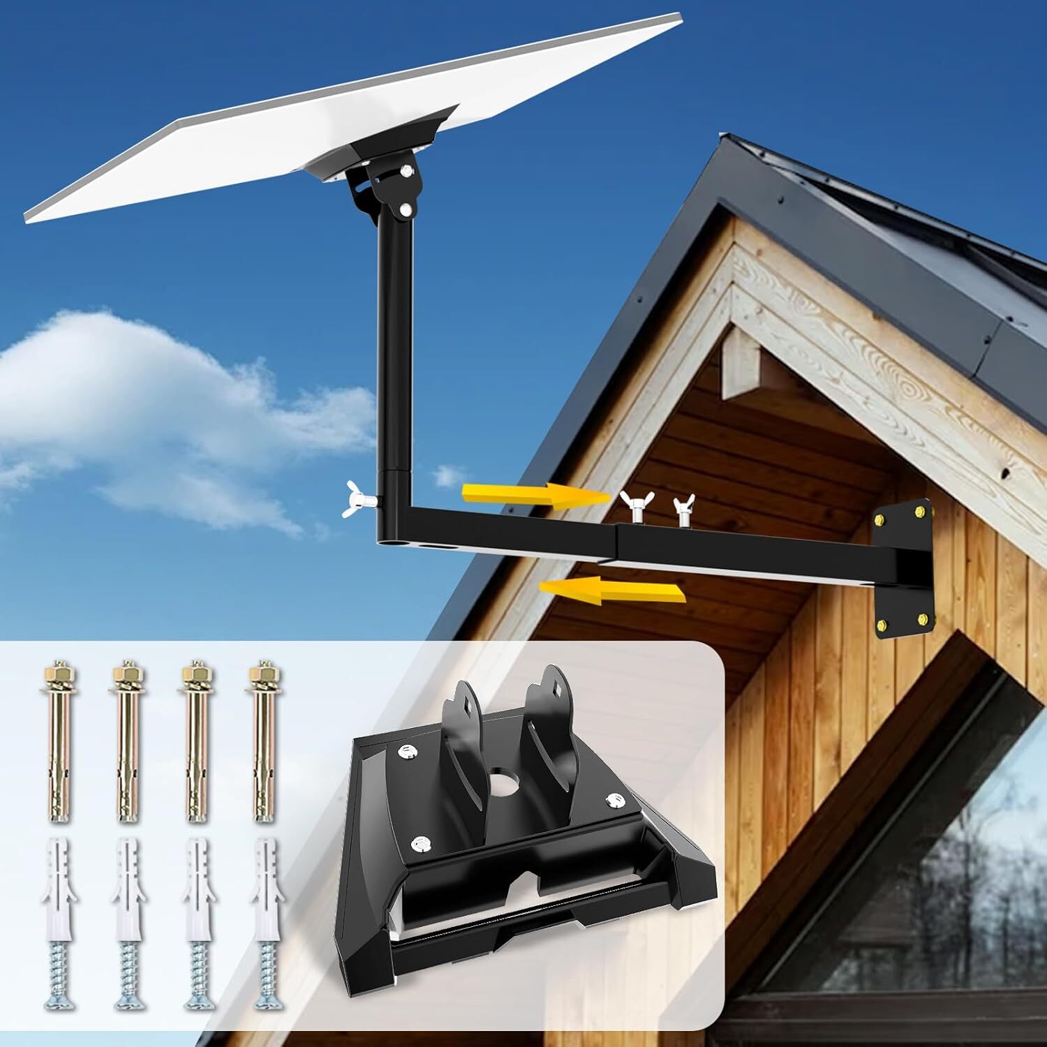 Starlink Gen 3 Mount , Extension-Type Heavy Duty Starlink Long Wall Mount