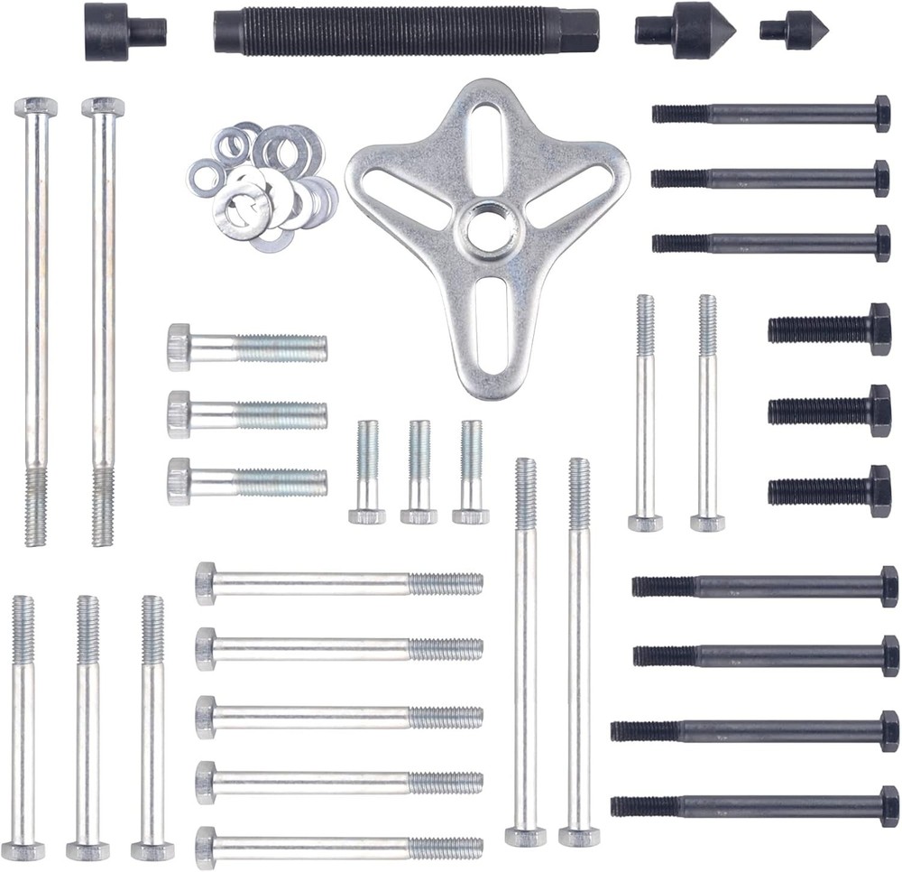 Harmonic Balancer Puller Set, 46 Pcs Flywheel Steering Wheel Puller Kit Gear ...