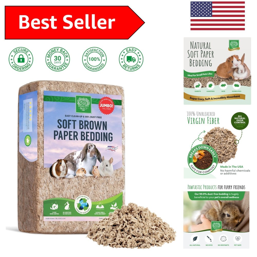 Safe & Comfy 178L Paper Bedding for Small Pets - Eco-Friendly Solution