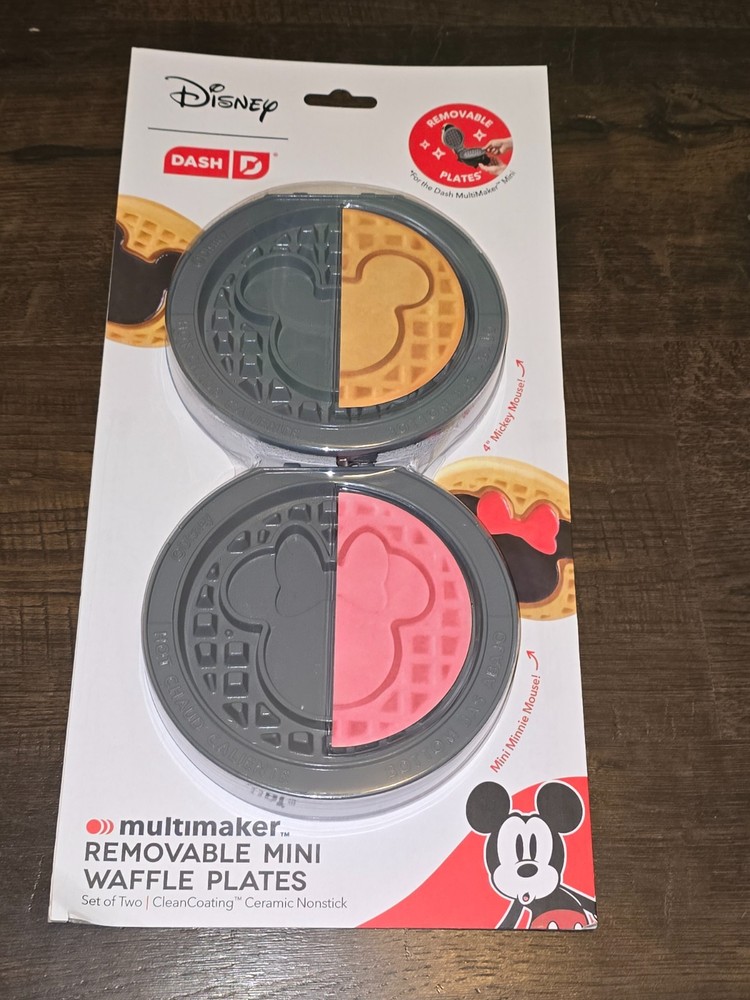 Disney Dash Mickey Mouse Removable Waffle Plates for Mini Maker Set New
