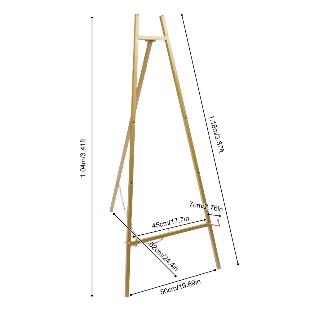 2pack Gold Wedding Easel Stand Drawing Poster Display Adjustable Angle Height