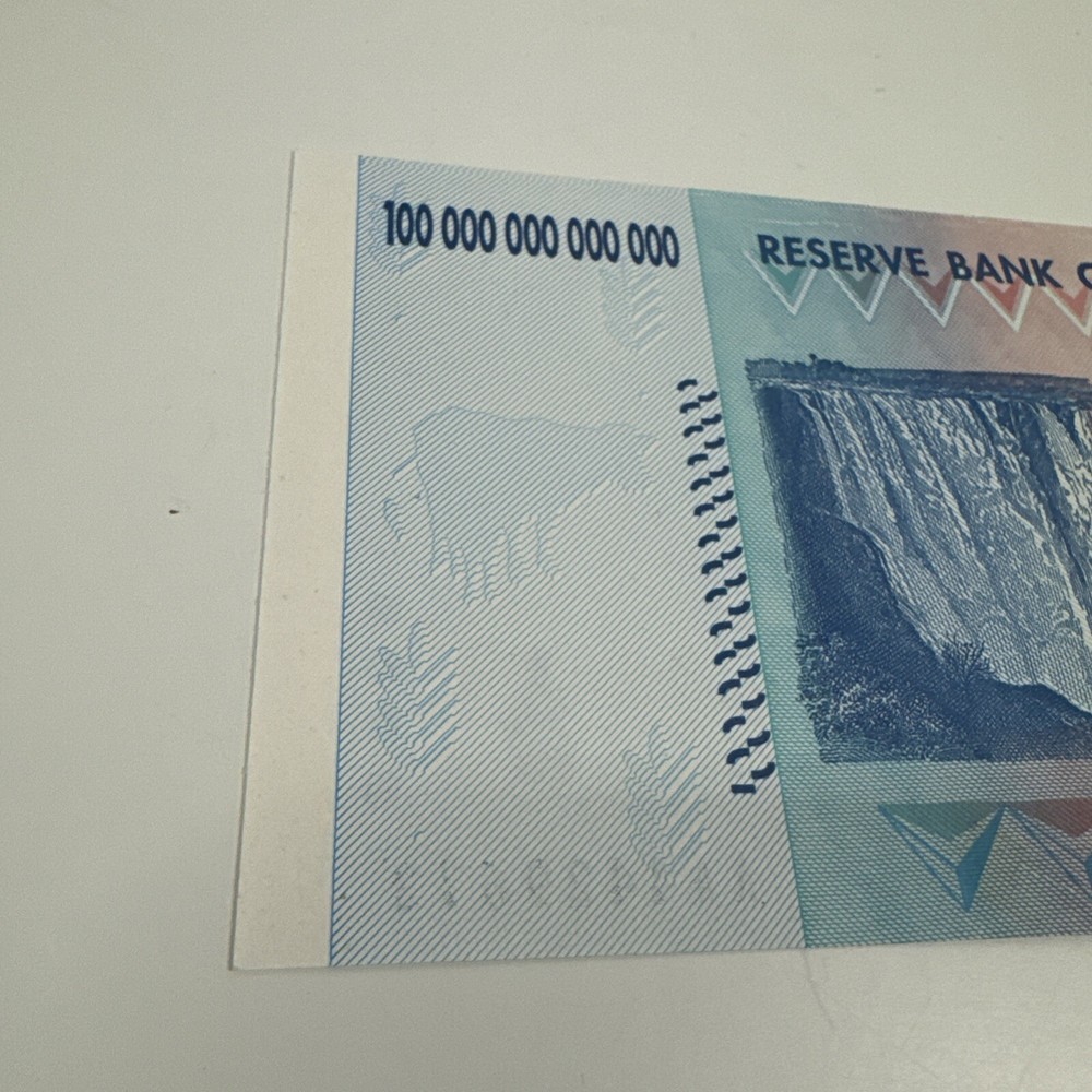 Zimbabwe 100 Trillion Banknote, 2008, Great Condition.