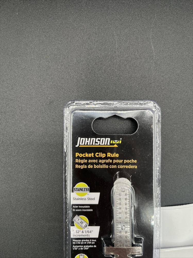 Johnson Level & Tool 6" Rule Pocket Clip 7202