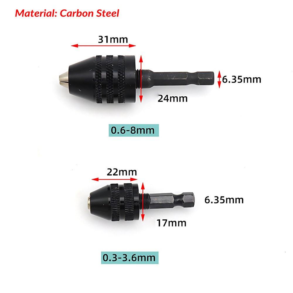 Multi Keyless Drill Chuck For Dremel Rotary Tool Quick Change Adapter Shank