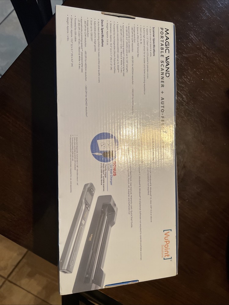 Magic Wand Portable Scanner VuPoint Solutions Auto Feed Dock Preview Screen