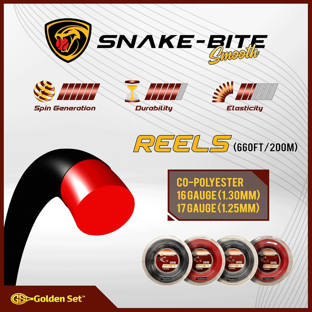 Snake Bite Smooth Polyester Tennis String