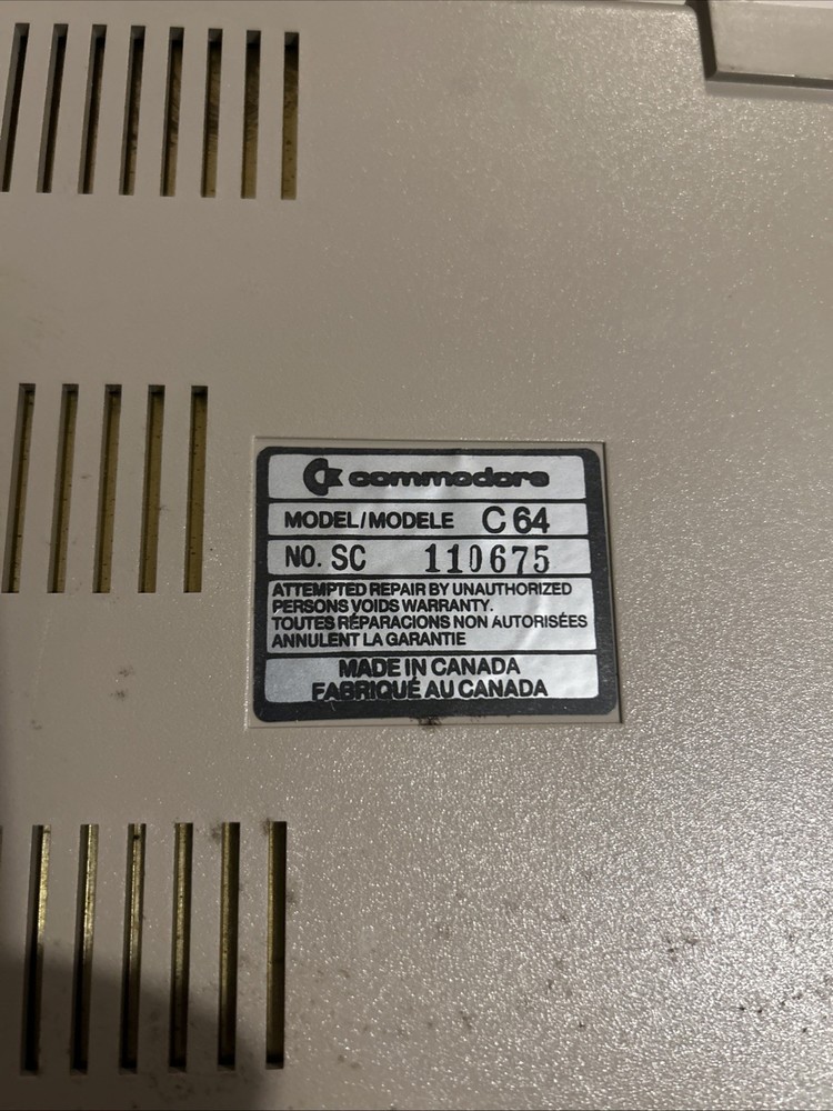 Commodore 64 Computer Only - for parts or repair Broken Powers On As Is #!