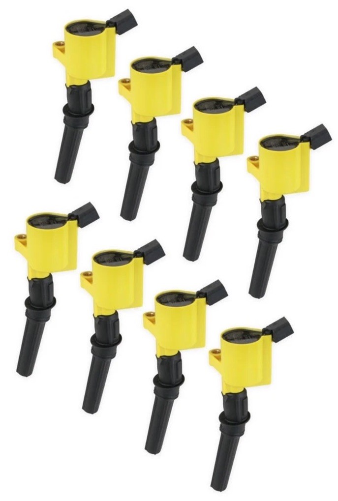 Accel Ignition Coil 140032-8; Super Coil Yellow Coil-On-Plug for Ford 4.6/5.4 2V