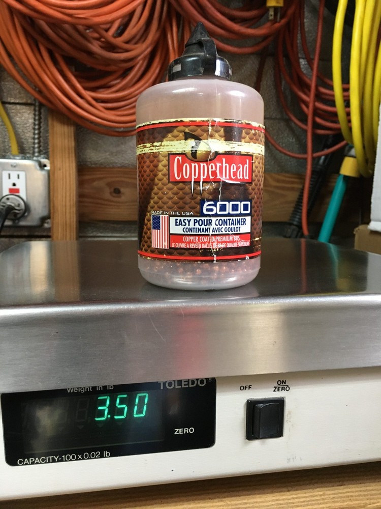 Crosman Copperhead BB's - 6000 count, opened