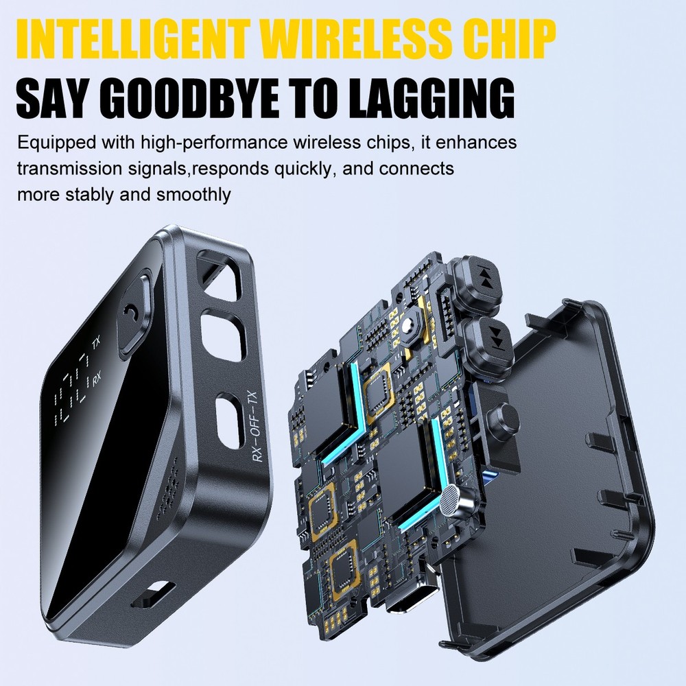 Bluetooth 5.4 Adapter Wireless Audio Transmitter Receiver Car TV AUX