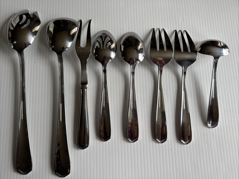 Reed & Barton Tarbor Stainless Steel Flatware 8 pc Serving Set