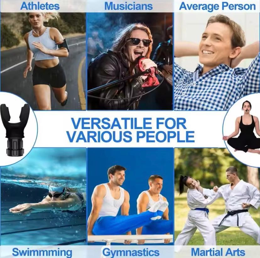 NEW Breathing Exercise Device Lung Trainer Adjustable Silicone Respiratory Tool.