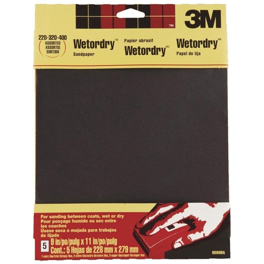 3M 5Pk Astd Wet Sandpaper