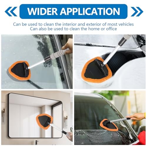 Car Windshield Cleaning Tool, Car Windshield Window Cleaner, Auto Orange