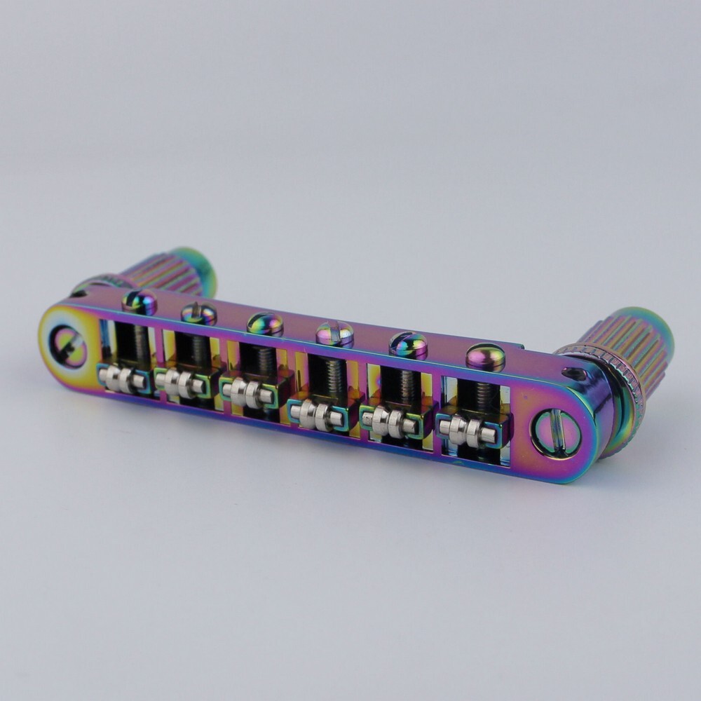 Guyker Tune-O-Matic Roller Saddle Guitar Bridge For LP SG 6 String Rainbow